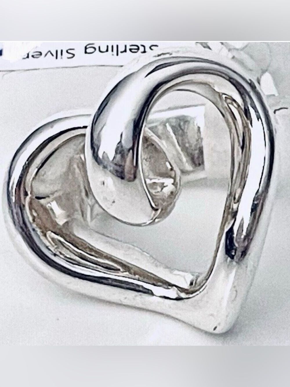 NWT Gorgeous Sz 8.5 Indigo Falls Sterling Silver 925 Huge Thick Heart Shape Ring